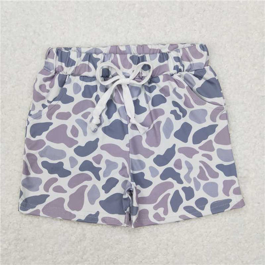 RTS NO MOQ Baby Boys Summer pants SS0140 Grey Camo Print Hunting Pocket Bottom Shorts