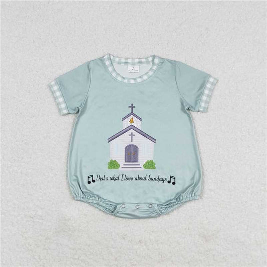 6.27 RTS NO MOQ Baby Boys Summer Bodysuit SR1530 Church Short Sleeve Summer Rompers