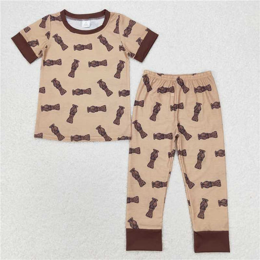 RTS NO MOQ Baby Boys Summer Sets BSPO0444 Camo Duck Call Shirt Pants Bamboo Pajamas Clothes Sets