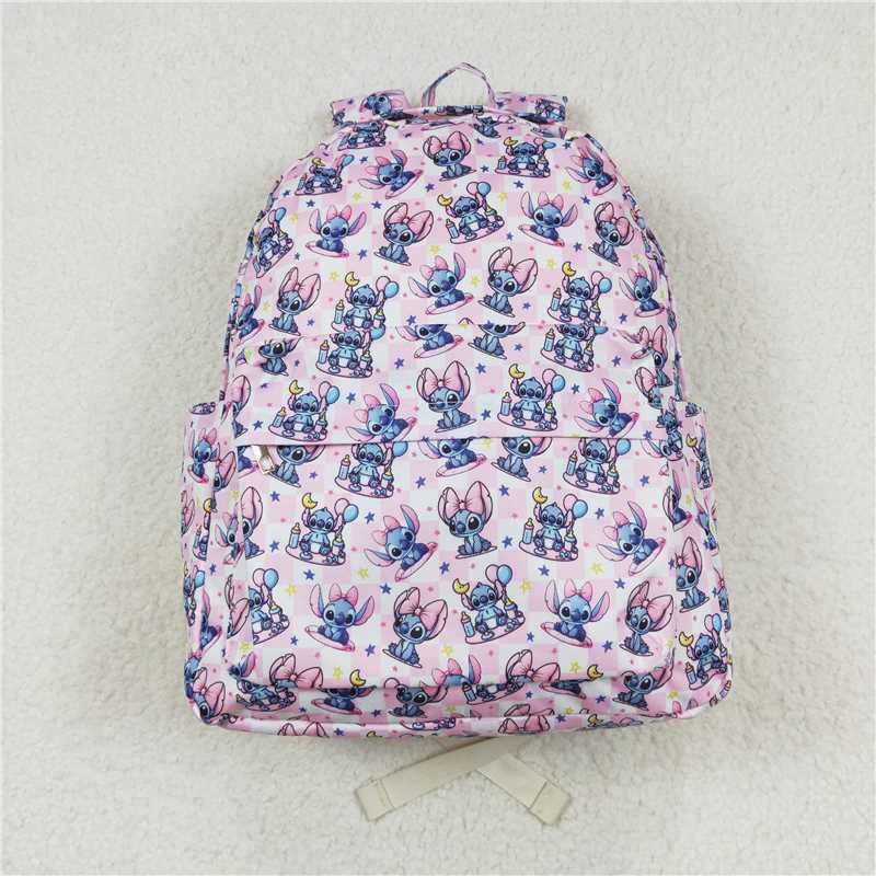 RTS NO MOQ Baby Kids Backpacks BA0182 Pink Plaid Mouse Back Bags
