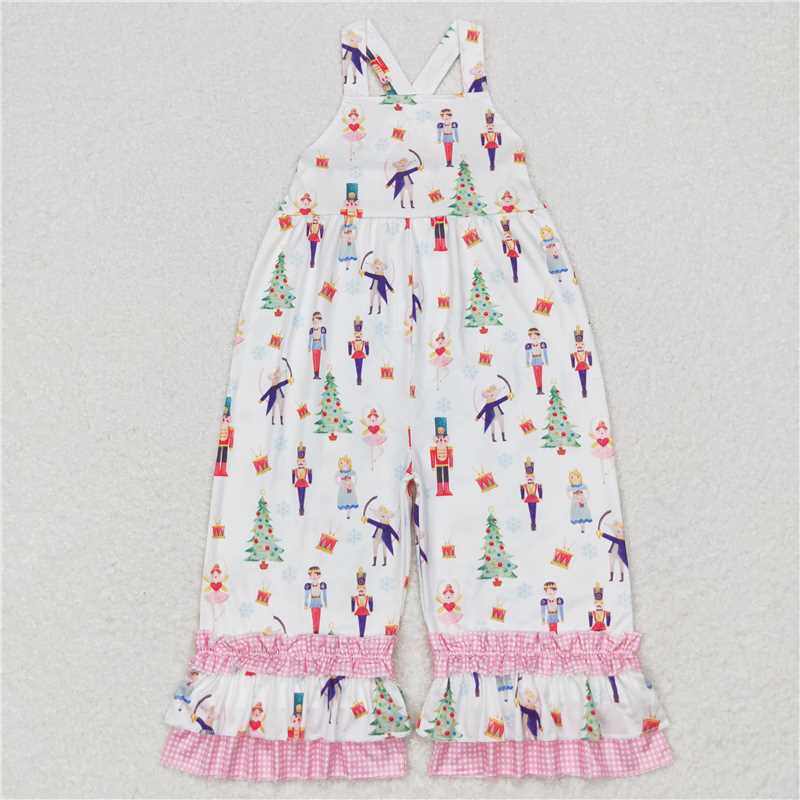 RTS NO MOQ Summer Baby Girls Bodysuit SR1931 Christmas Soldier Ruffle Straps Jumpsuits