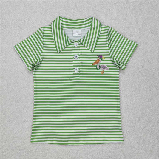 RTS NO MOQ Summer Baby Boys Shirt BT1094 Green Bird Short Sleeve Tee Shirts Tops