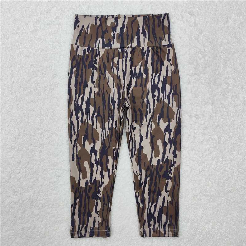 RTS NO MOQ Baby Girls Long Pants P0689 Bottomland Camo High Waist Yoga Legging Pants