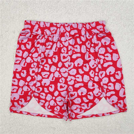 RTS NO MOQ Adult Women Summer Pants SS0382 Hot Pink Leopard Shorts