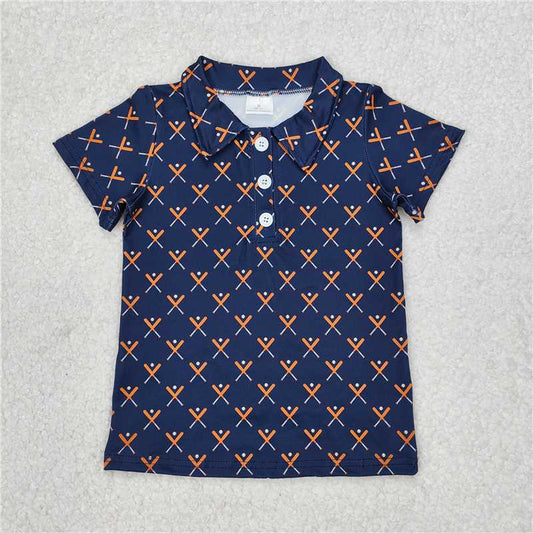 RTS NO MOQ Summer Baby Boys Shirt BT1120 Baseball Bats Short Sleeve Tee Shirts Tops