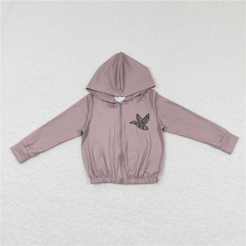 5.22 RTS NO MOQ Baby Girls Long Sleeve GT0336 Camo Branch Hunting Duck Hooded Tops Jackets