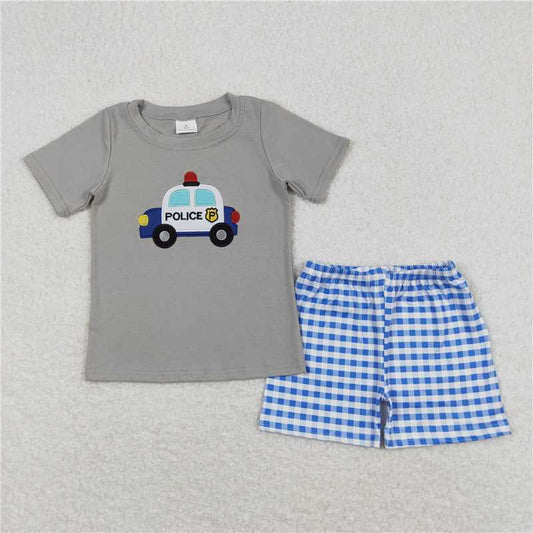 RTS NO MOQ Baby Boys kids Summer Sets BSSO0566 Gray top and shorts summer clothing set