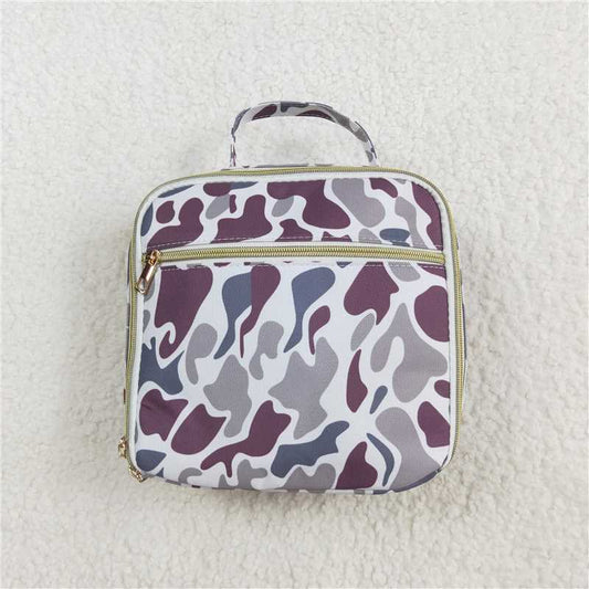 7.8 RTS NO MOQ Baby Kids Backpacks BA0227 Grey Camo Lunch Dinnder Picnic Thermal Bags Lunch Boxes