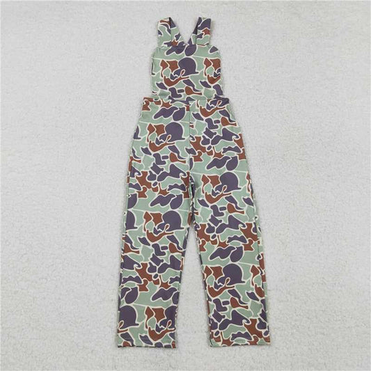 RTS NO MOQ Summer Baby Girls Bodysuit SR2006 Green Camo Straps Jumpsuits
