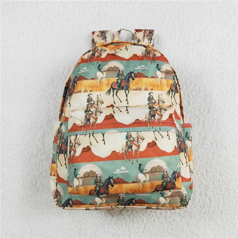 RTS NO MOQ Baby Kids Backpacks BA0266 Western Horse Rodeo Cowboy Bags