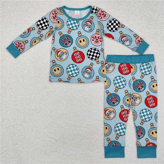 RTS NO MOQ Baby Boys Sets BLP0992 Christmas Smile Disco Bamboo Pajamas Clothes Sets