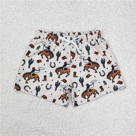 RTS NO MOQ Baby Boys Summer pants S0461 Rodeo Western Trunks Bottoms Swimsuits