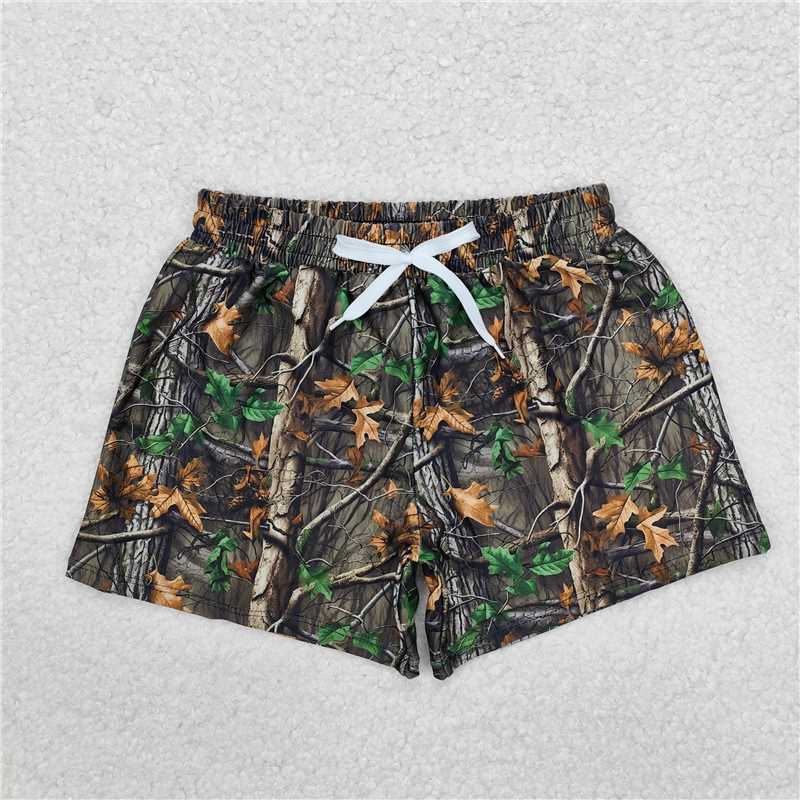 RTS NO MOQ Baby Boys Summer pants S0473 Camouflage Leaves Trunks Bottoms Swimsuits