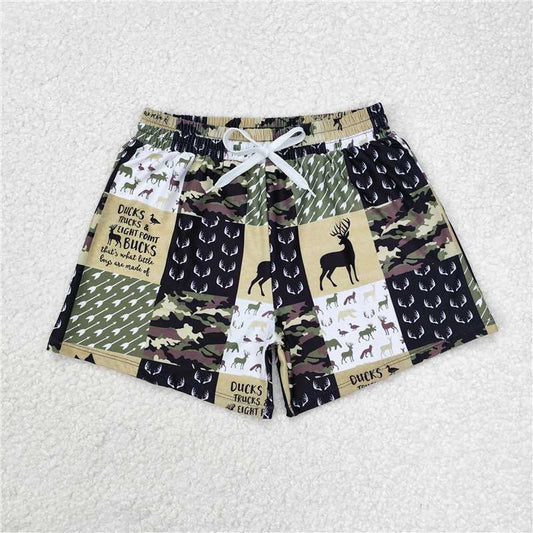 RTS NO MOQ Baby Boys Summer pants S0467 Green Deers Camouflage Trunks Bottoms Swimsuits