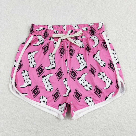 7.4 RTS NO MOQ Adult Women Summer Pants SS0131 Boots Pink Western Summer Shorts