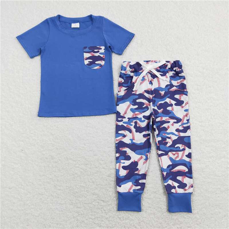 RTS NO MOQ Baby Boys Summer Sets BSPO0170 Short Sleeve Shirts Tee Shirts Camo Pants Clothes Sets
