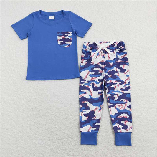 RTS NO MOQ Baby Boys Summer Sets BSPO0170 Short Sleeve Shirts Tee Shirts Camo Pants Clothes Sets
