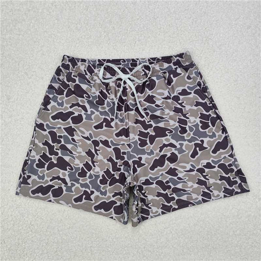 7.4 RTS NO MOQ Adult Man Summer Pants S0323 Grey Camo Bottom Trunk Shorts Swimwear