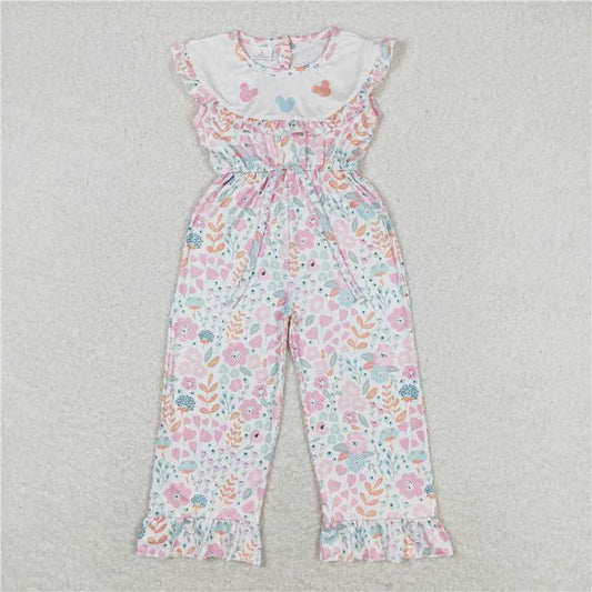 RTS NO MOQ Summer Baby Girls Bodysuit SR1139 Colorful Floral Ruffle Pants Jumpsuits