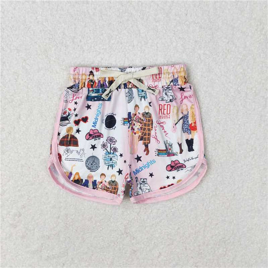 RTS NO MOQ Baby Girls Summer Pants SS0255 Singer Butterfly Pink Shorts