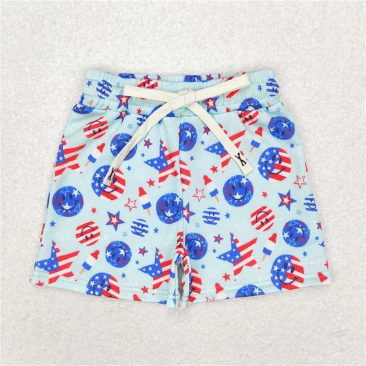 RTS NO MOQ Baby Boys Summer pants S0434 4th Of July Stars Trunk Bottoms Swimsuits