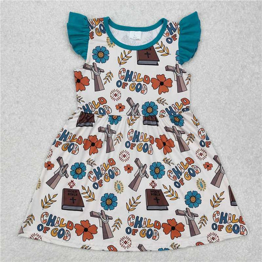 GSD1742  Baby Girls Child of God Church Pearl Knee Length Dresses