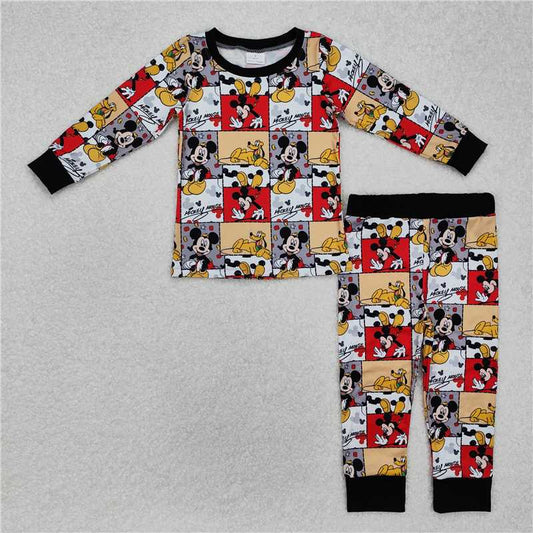 RTS NO MOQ Baby Boys Sets BLP1058 Long Sleeve Dog Tops Pants Pajamas Clothes Sets