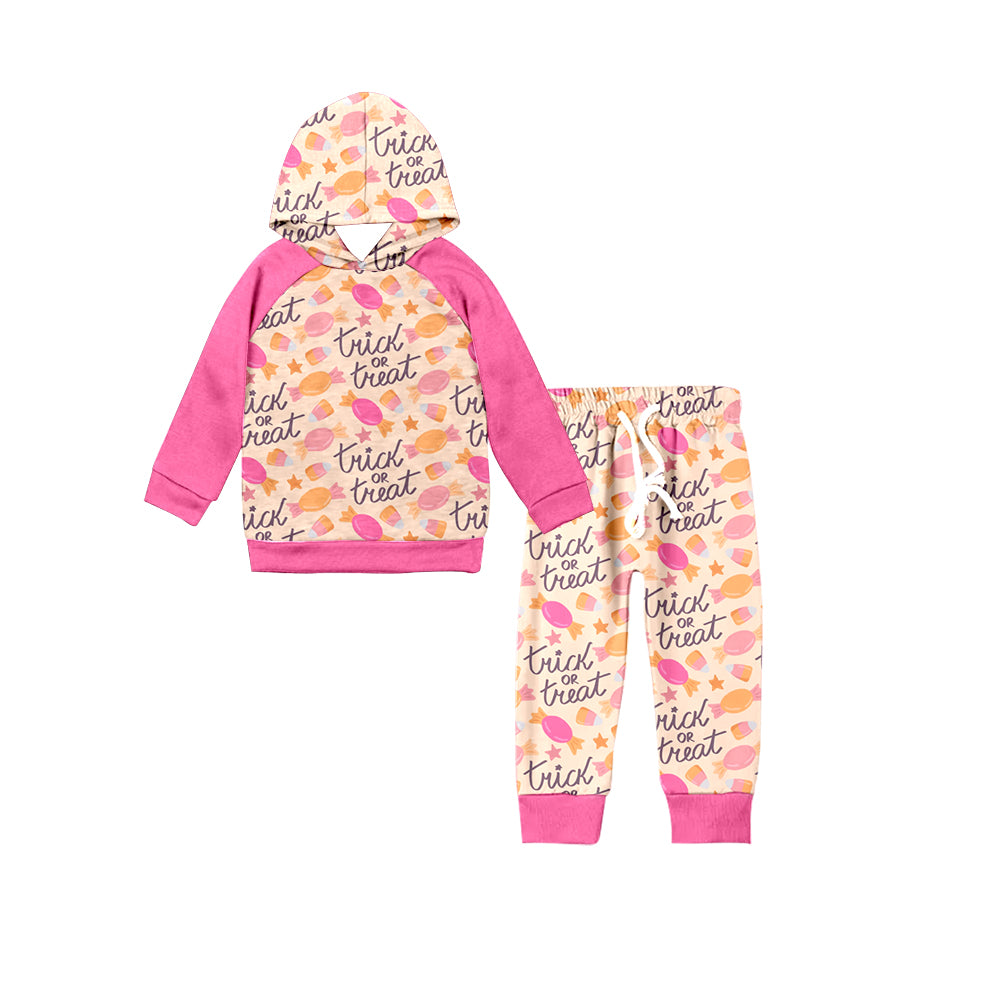 MOQ:5  Pink Cartoon Cute Children Long Sleeve Wholesale Boutique Kid Clothes