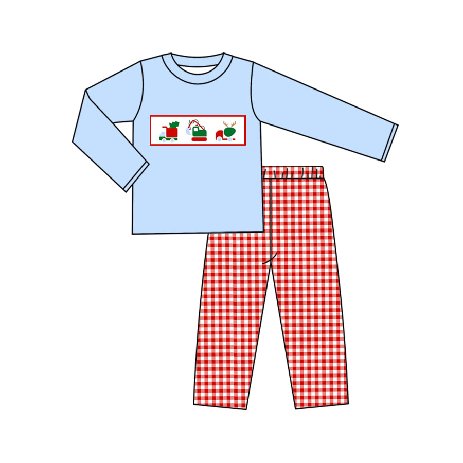 MOQ:5 blue boy long Sleeve Wholesale Boutique Kid Clothing