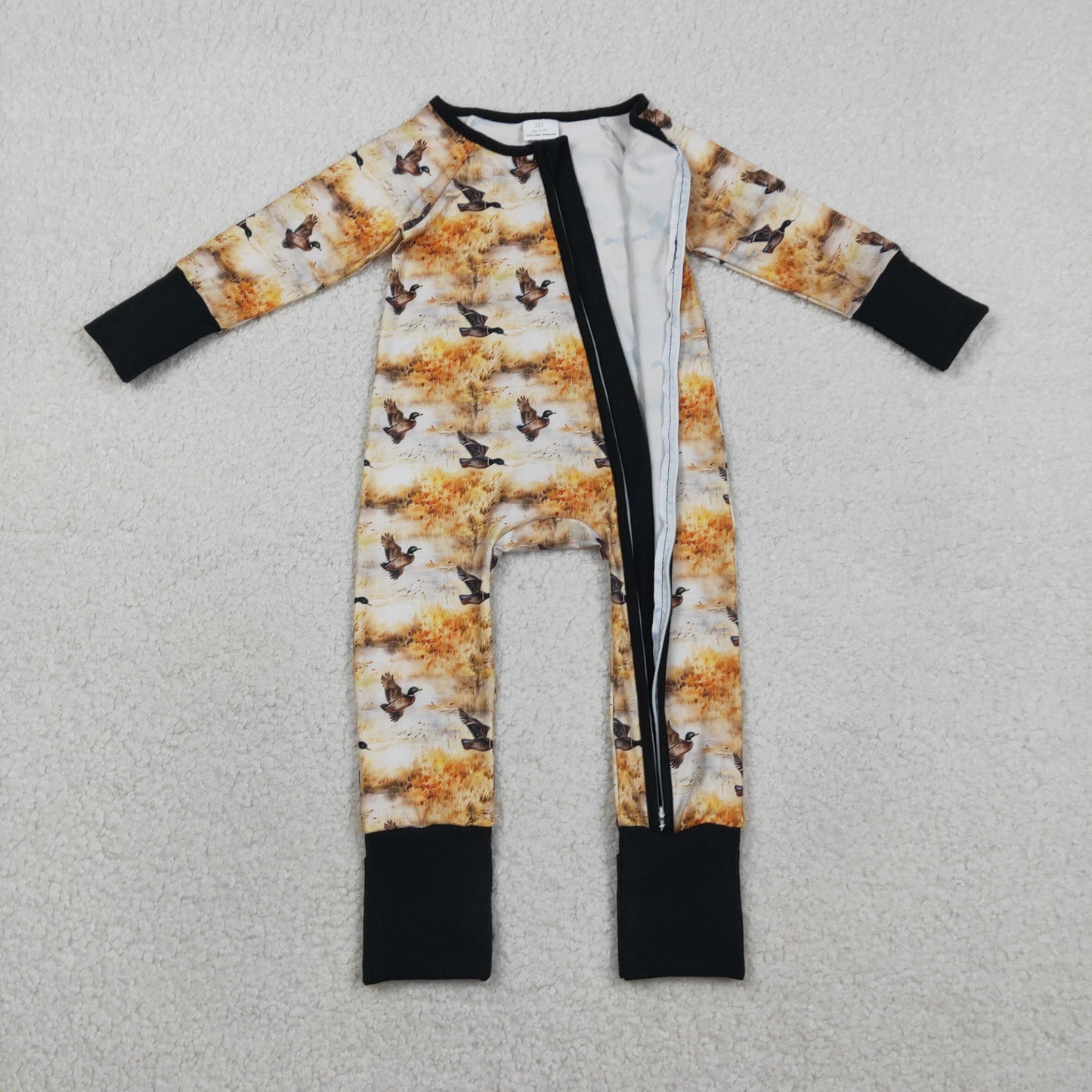 Baby Boys Infant Long Sleeves Ducks Zipper Sleeper Romper RTS