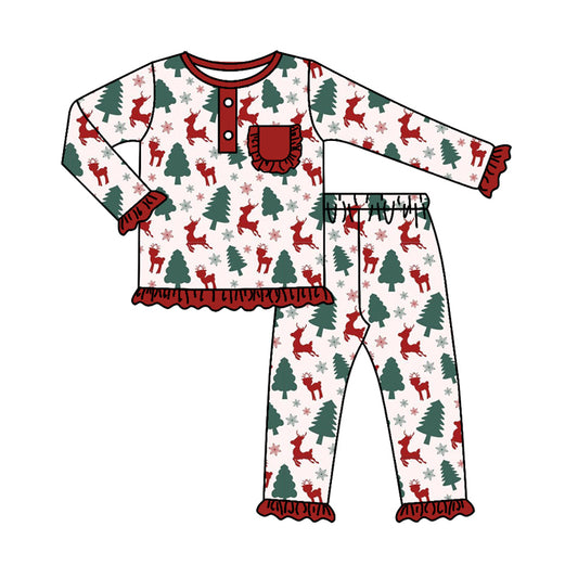 MOQ:5 Christmas Kid Long Sleeve Wholesale Boutique Kid Clothing