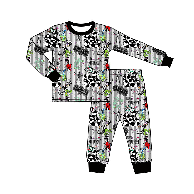 MOQ:5 Black Boys Kid Long Sleeve Wholesale Boutique Kid Clothing Outfits