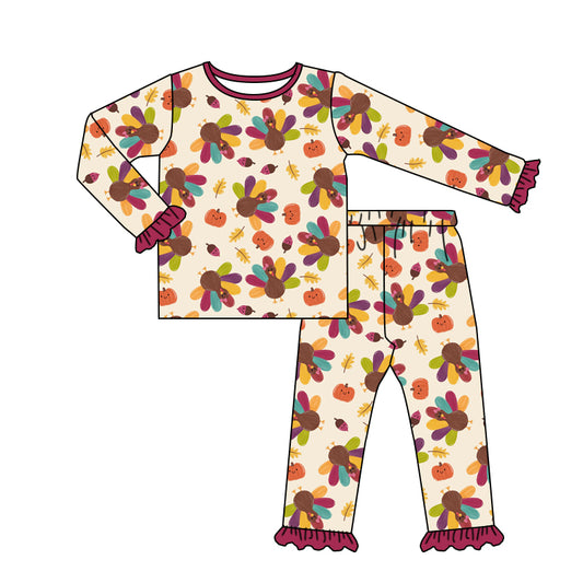 MOQ:5 Turkey Cute Children Long Sleeve Wholesale Boutique Kid Clothes Sets