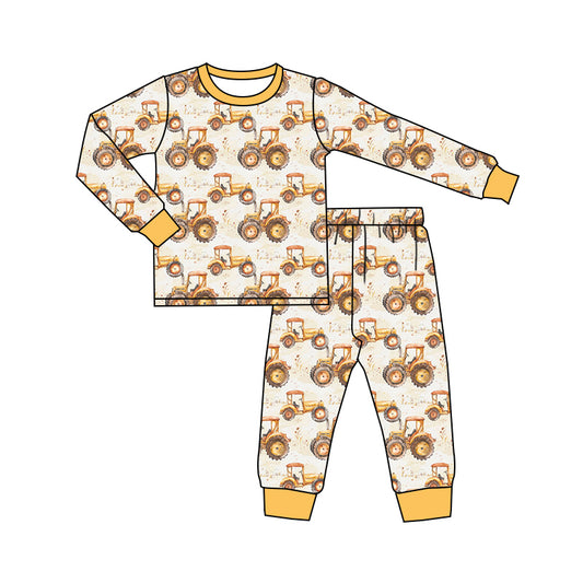 MOQ:5 Cute Yellow Kid Long Sleeve Wholesale Boutique Kid Clothing