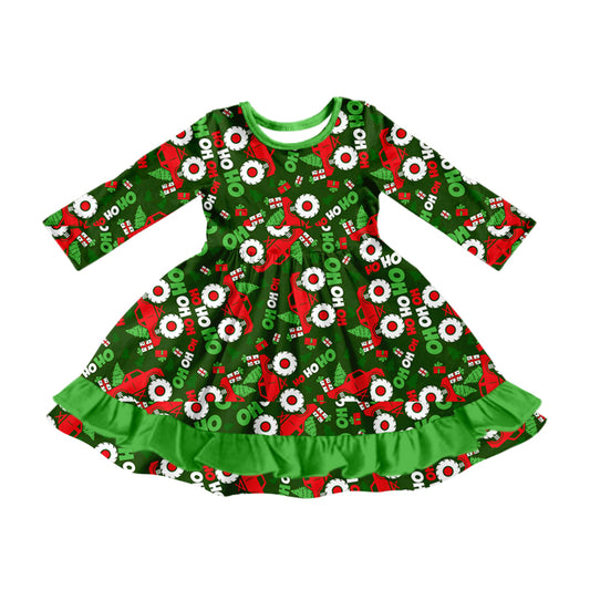 MOQ:5 Cute Girls Long Sleeve Wholesale Boutique Kid Clothing Kid Dresses