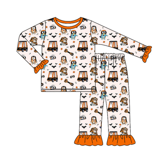 MOQ:5 Cute Orange Kid Long Sleeve Wholesale Boutique Kid Clothing