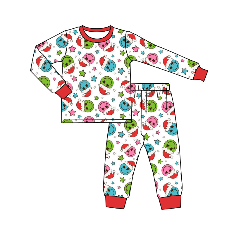 MOQ:5  Red Color Long Sleeve Wholesale Boutique Kid Clothing Set