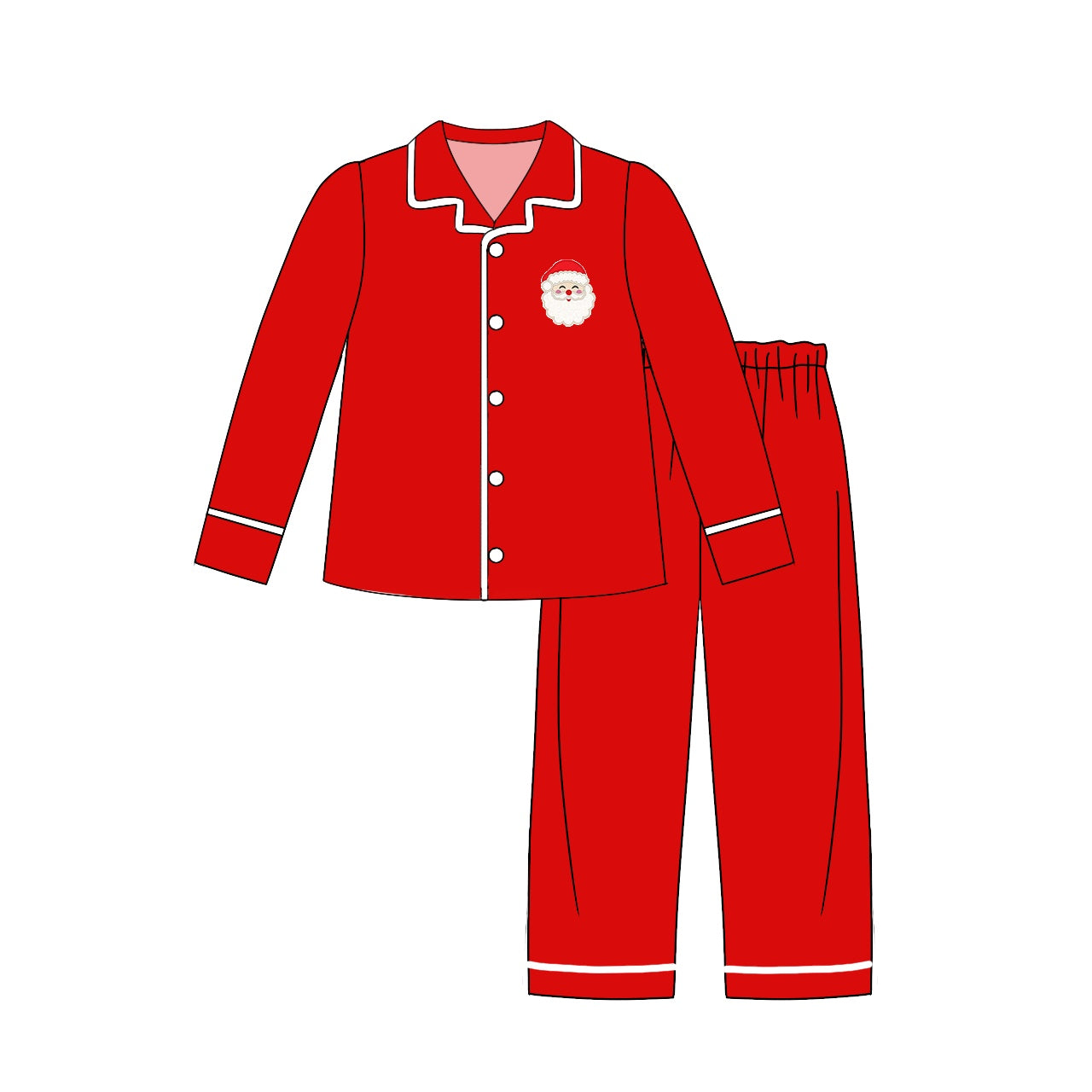 MOQ:5 Red Christmas Kid Long Sleeve Wholesale Boutique Kid Clothing