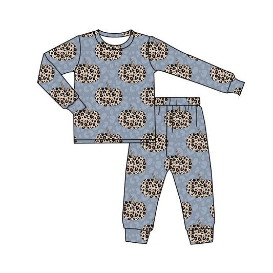 MOQ:5 Leopard Boy Design Cute Kid Long Sleeve Wholesale Boutique Kid Clothing