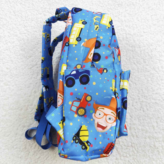 BA0090 toddler backpack Vehicle blue backpack back to school preschool bag