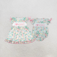 RTS NO MOQ Summer Sibling Baby Girls Pink Flowers I Love Mommy Rompers Dresses