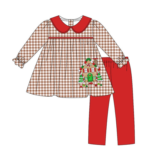 MOQ:5 Cute Red Design Girls Long Sleeve Wholesale Boutique Kid Clothing Clothes