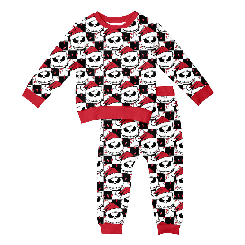 MOQ:5 Christmas Cute Children Long Sleeve Wholesale Boutique Kid Clothes Sets