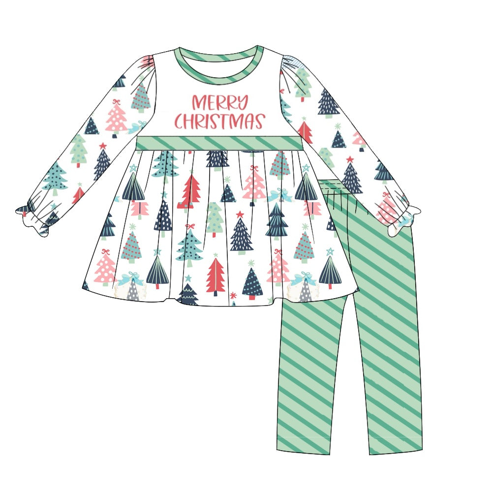 MOQ:5 Merry Christmas Kid Long Sleeve Wholesale Boutique Kid Clothing