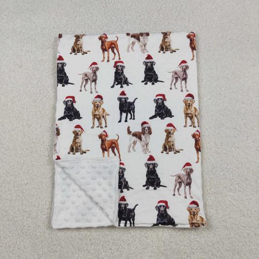 RTS Baby Toddler Kids Christmas Dogs Minky Blanket