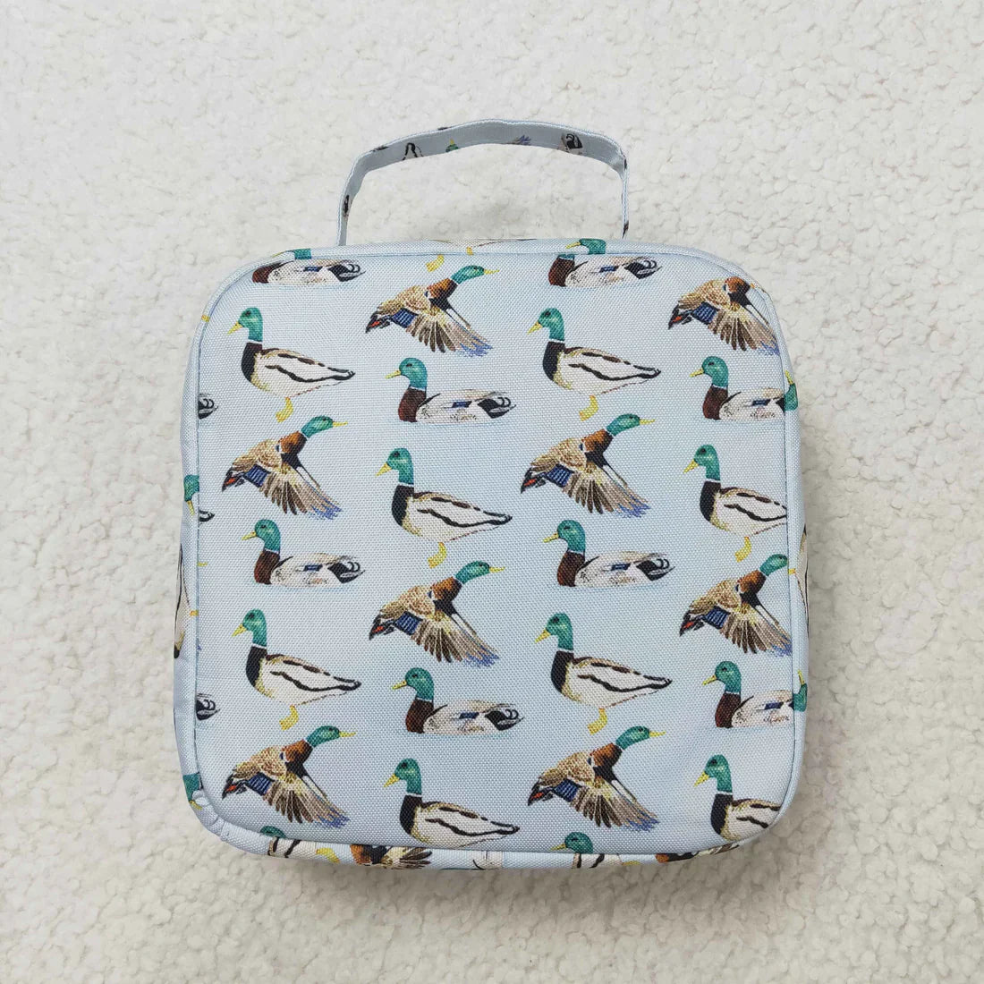 Baby Boys Kids Ducks Lunch Box Picnic Thermal Blue Bag RTS
