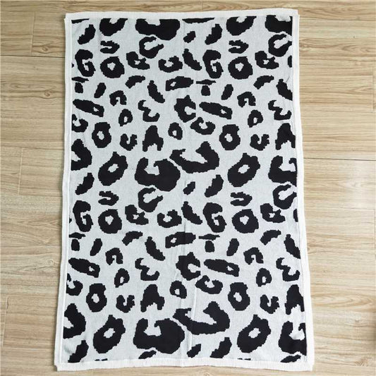 RTS NO MOQ Baby Kids Carpet BL0023 Leopard Woolen Material Thick Blankets