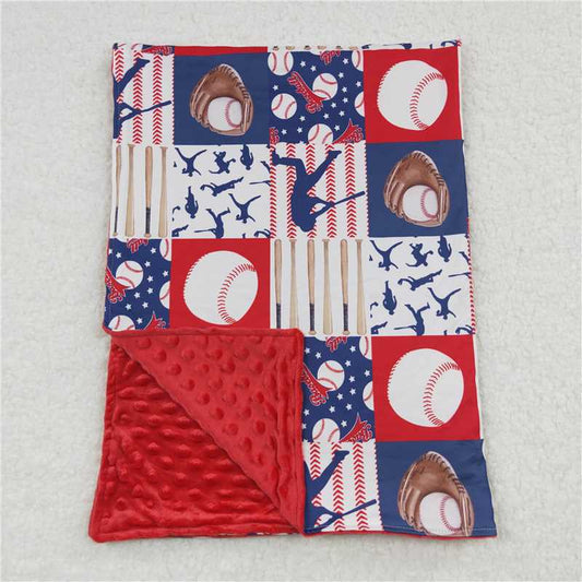 RTS NO MOQ Baby Kids Carpet BL0063 Baseball Patchwork Blankets