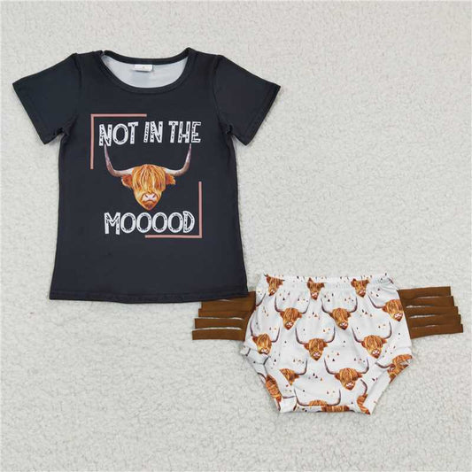 5.24 RTS NO MOQ Baby Girls Summer Outifts GBO0075 Moody Tassel Western Bummie Sets