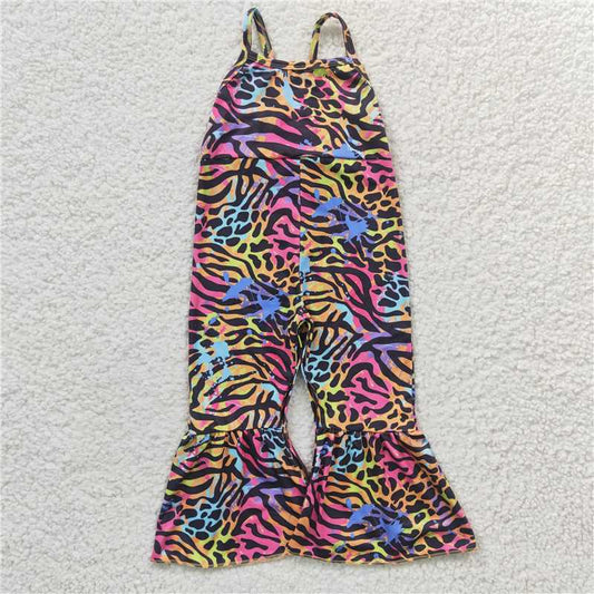 6.25 RTS NO MOQ Summer Baby Girls Bodysuit SR0232 Leopard Zebra Strap Jumpsuits